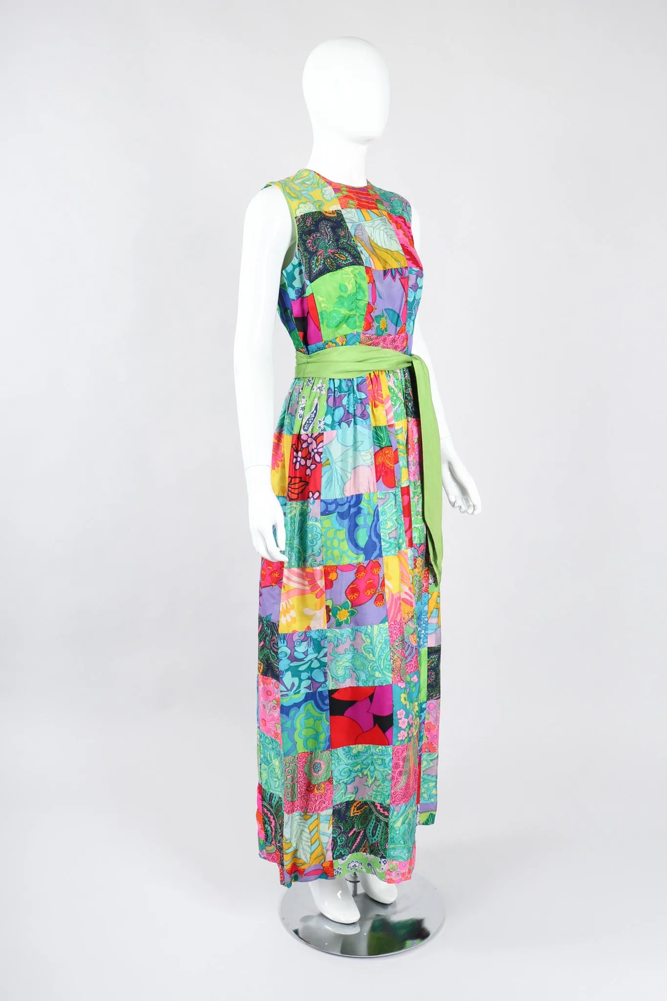 Silk Patchwork Dress