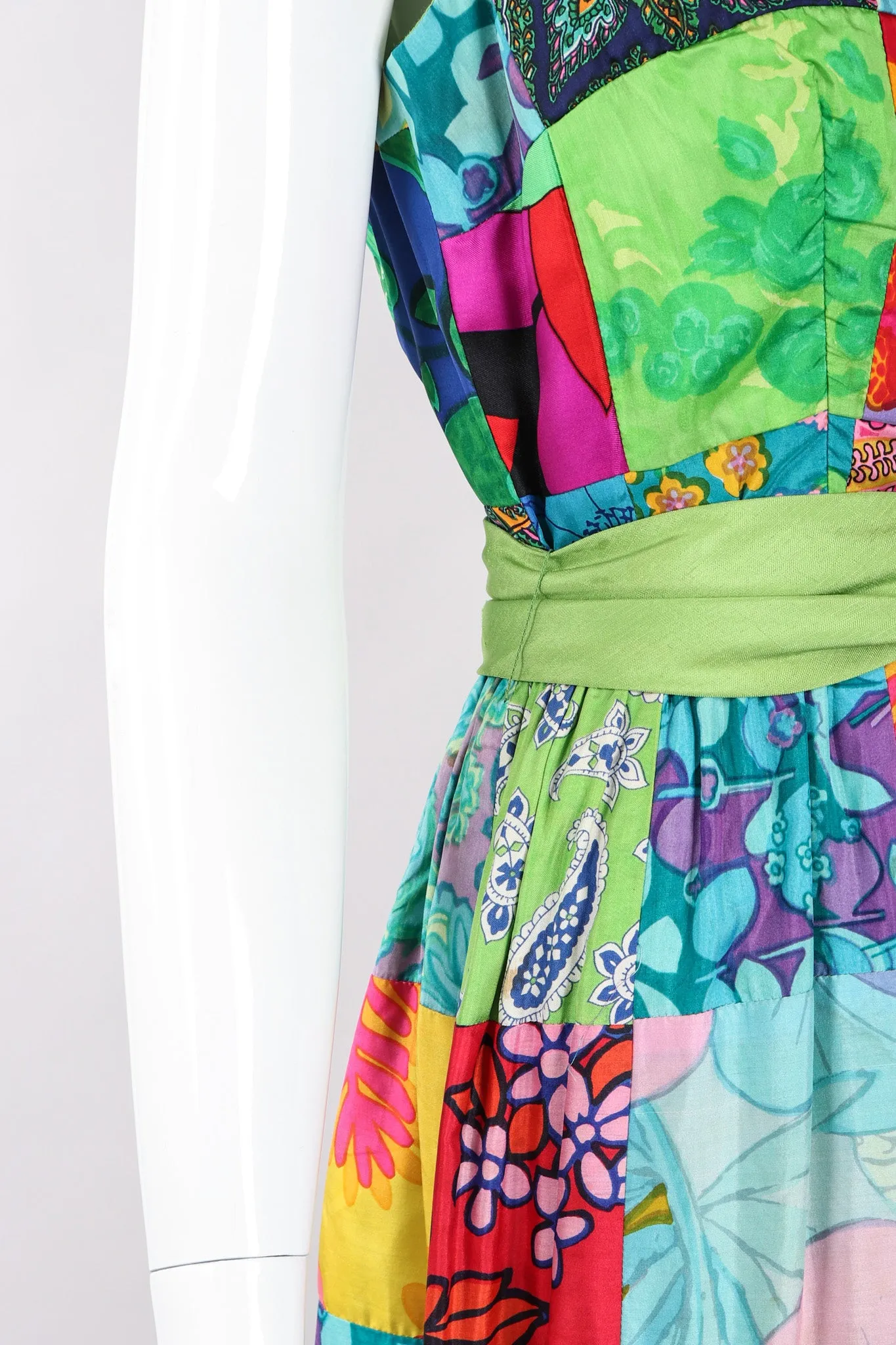 Silk Patchwork Dress