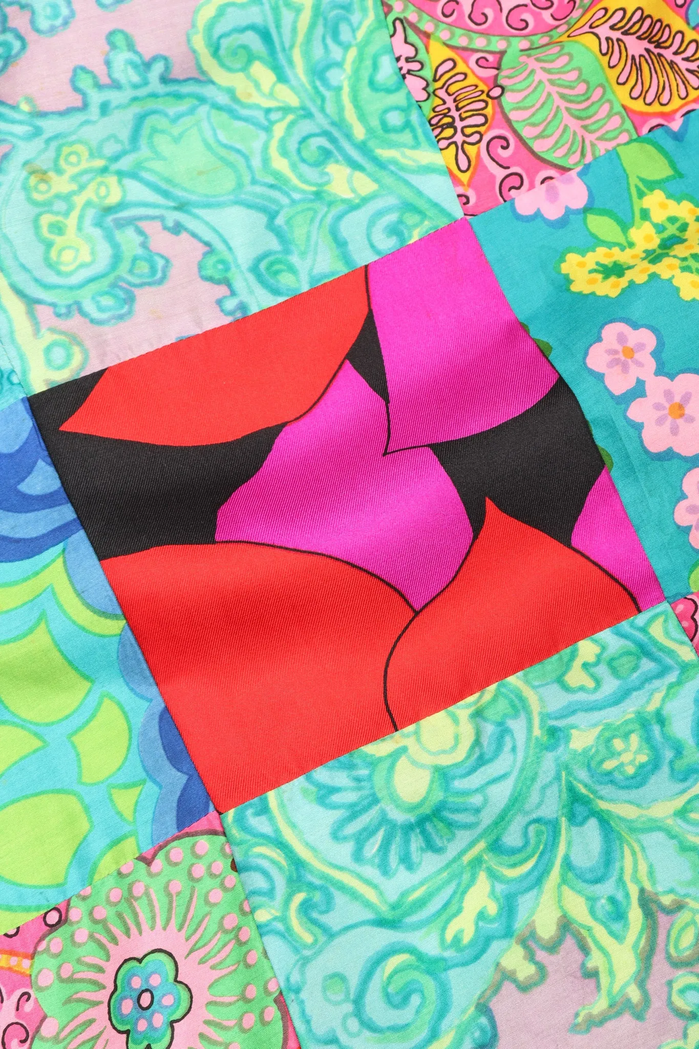 Silk Patchwork Dress