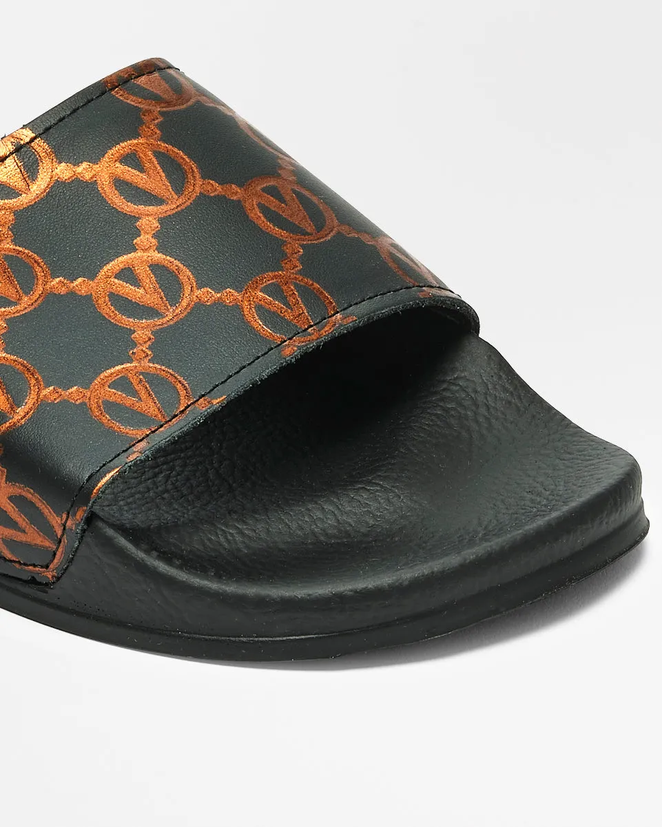 SS22 - Women's Pool Slippers - Kali - Black Copper