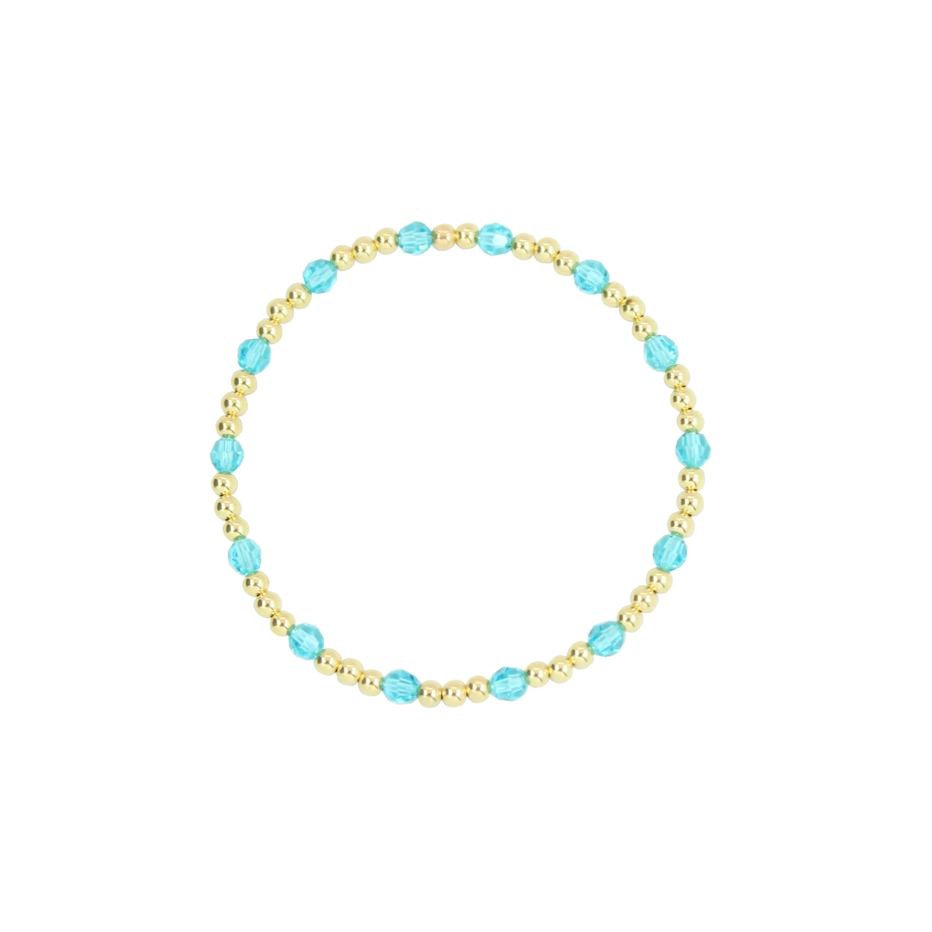 Stretchy December Birthstone Adult Dotted Bracelet (3MM   4MM beads)