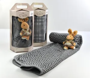 TAFYY BOXED TOY BLANKET / gray