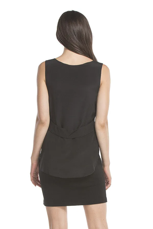 Tess Belted Tank Dress | Black