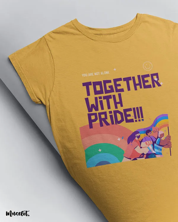 Together with pride printed t shirts