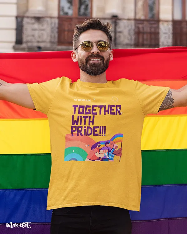 Together with pride printed t shirts