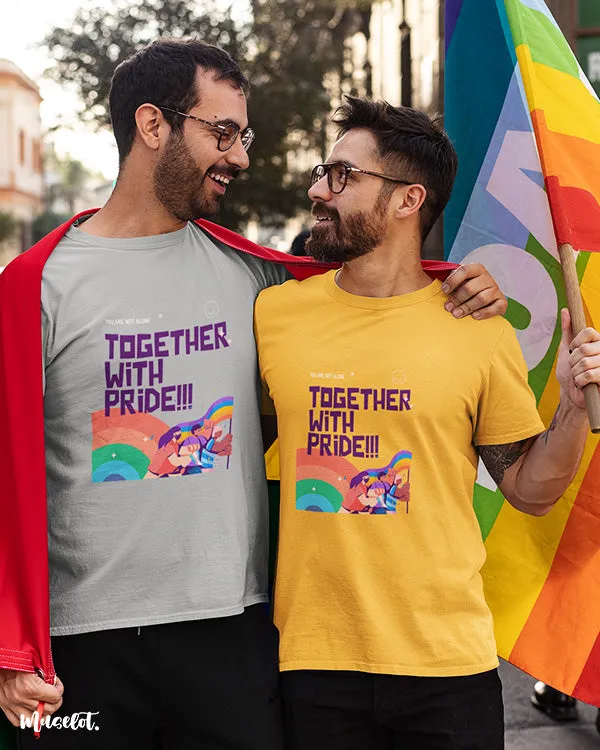 Together with pride printed t shirts