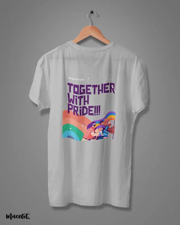 Together with pride printed t shirts
