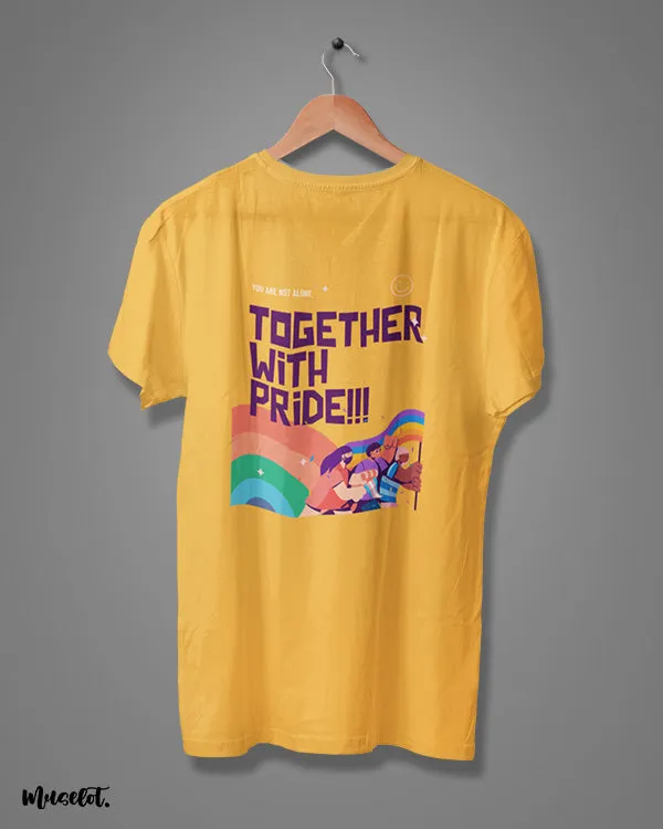 Together with pride printed t shirts