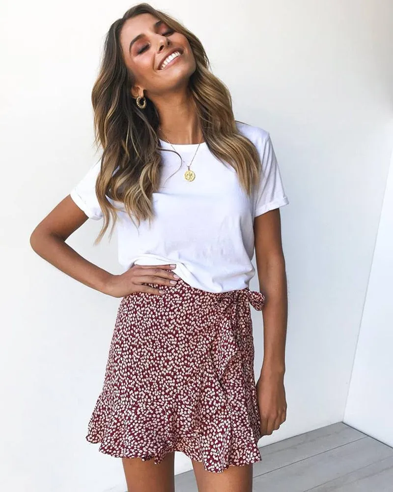 Tongue Tied Mini Skirt