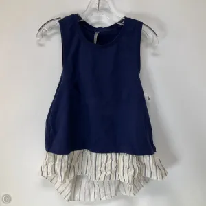 Top Sleeveless By Anthropologie In Blue & White, Size: M