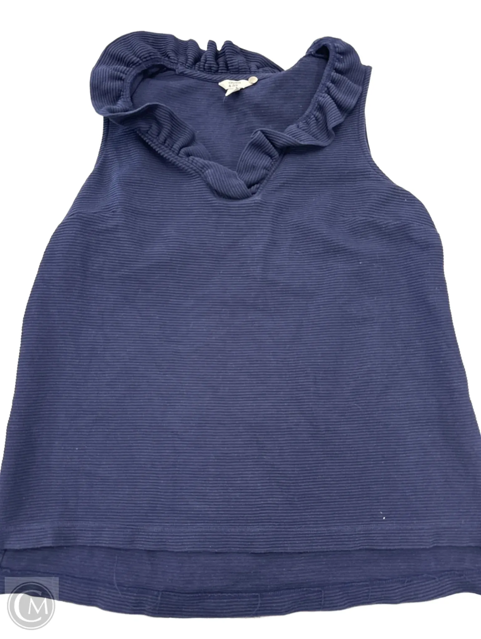 Top Sleeveless By Crown And Ivy In Blue, Size: L