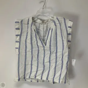 Top Sleeveless By Faherty In Blue & White, Size: M