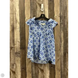 Top Sleeveless By Loft In Blue & White, Size: M