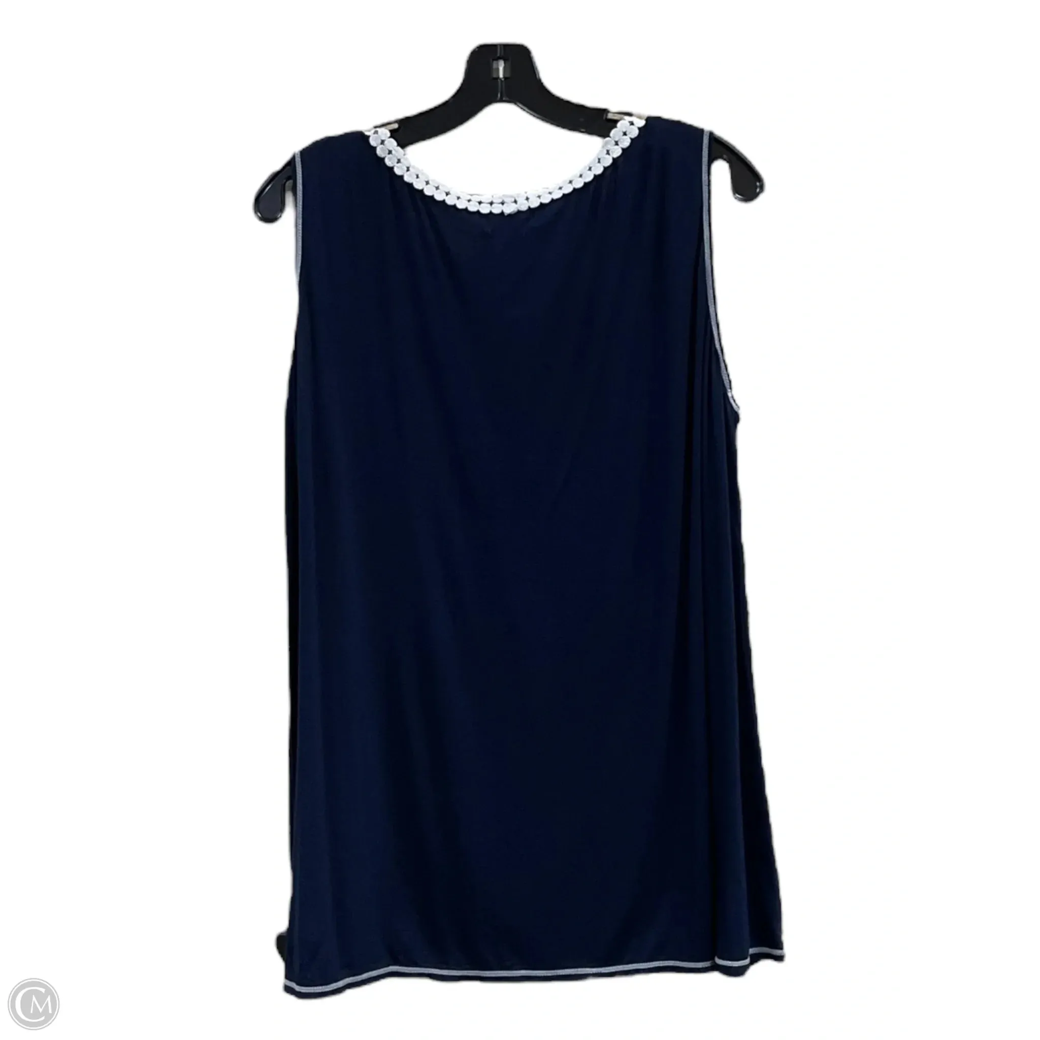 Top Sleeveless By Max Studio In Blue, Size: 1x