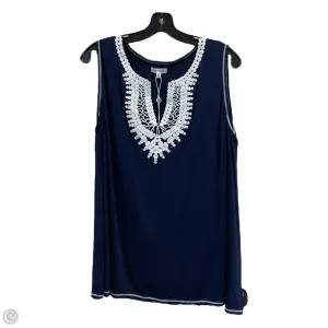 Top Sleeveless By Max Studio In Blue, Size: 1x