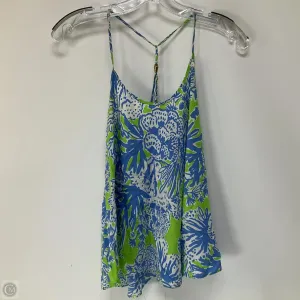 Top Sleeveless Designer By Lilly Pulitzer In Blue & Green, Size: Xs