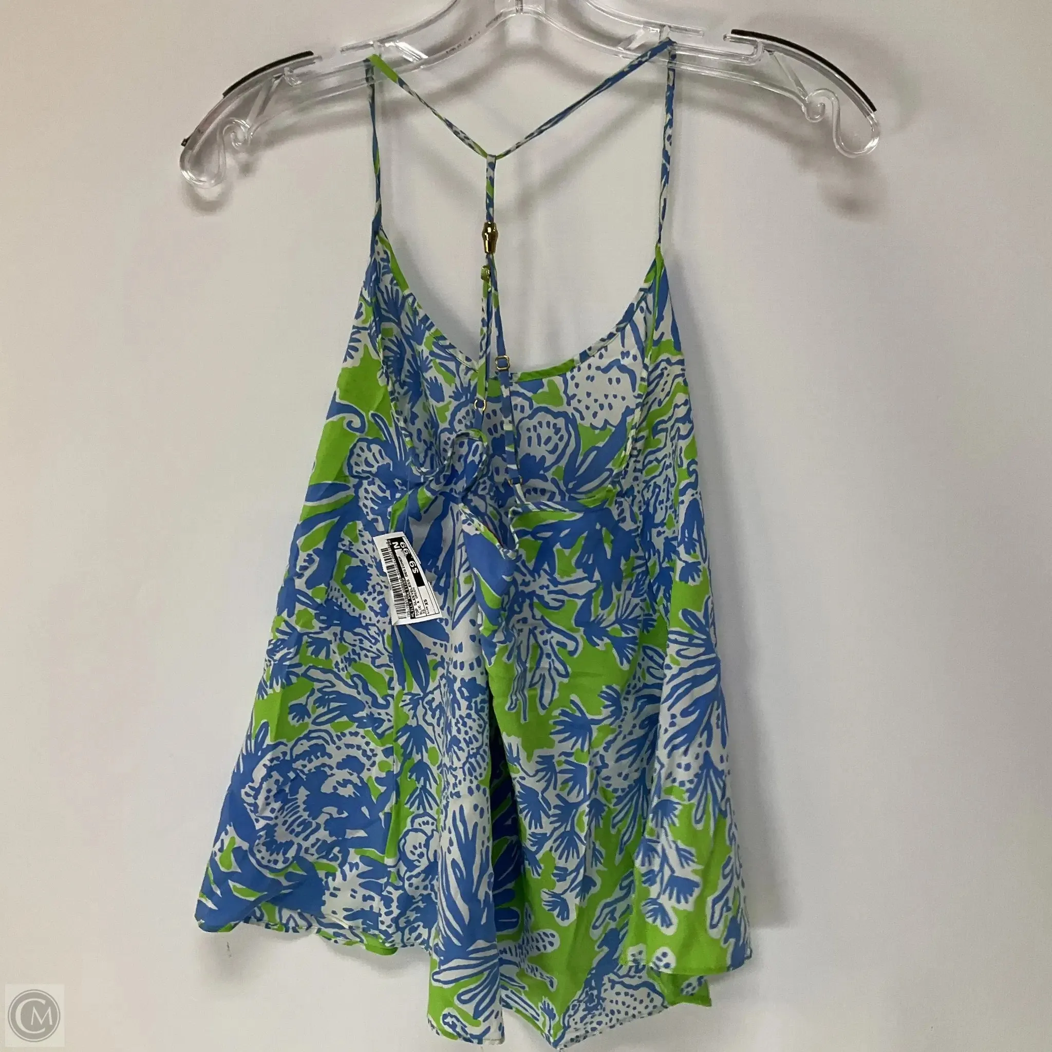 Top Sleeveless Designer By Lilly Pulitzer In Blue & Green, Size: Xs