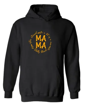 Totally blessed, often stressed, a bit of mess mama hoodie