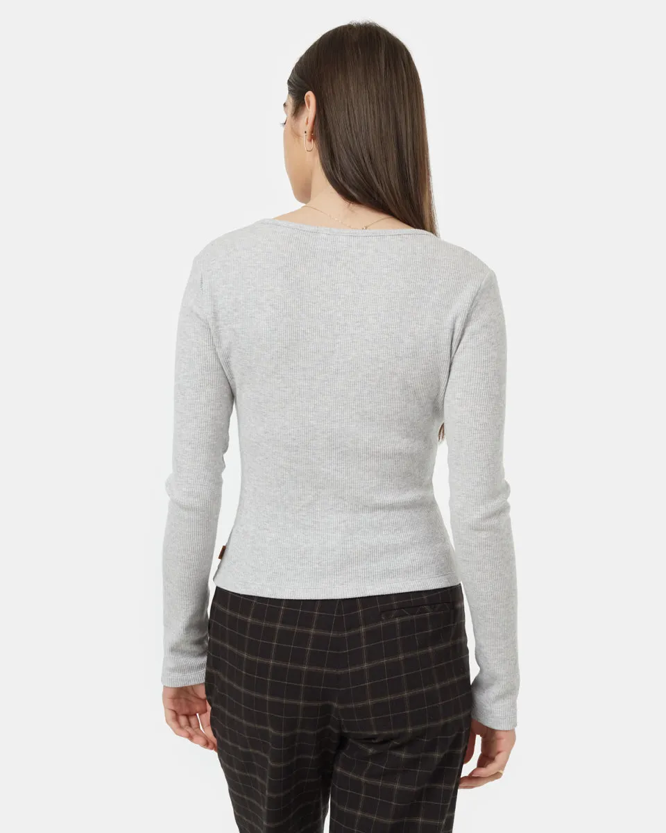 Treewaffle Ruched V-Neck Top