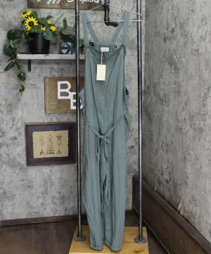 Universal Thread Women's Square Neck Belted Overalls 78453059 Olive Green XL