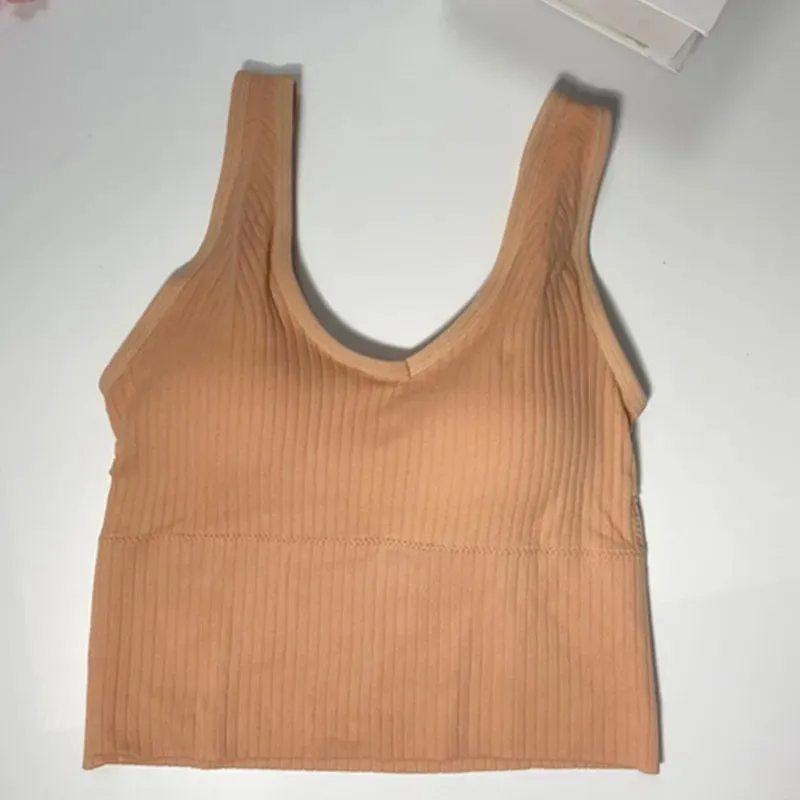 V Neck Women's Tank Crop Tops - Sexy Knitted & Seamless Lingerie - Streetwear Cropped Tee with Padding