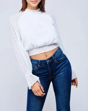 White Dotted Blouse