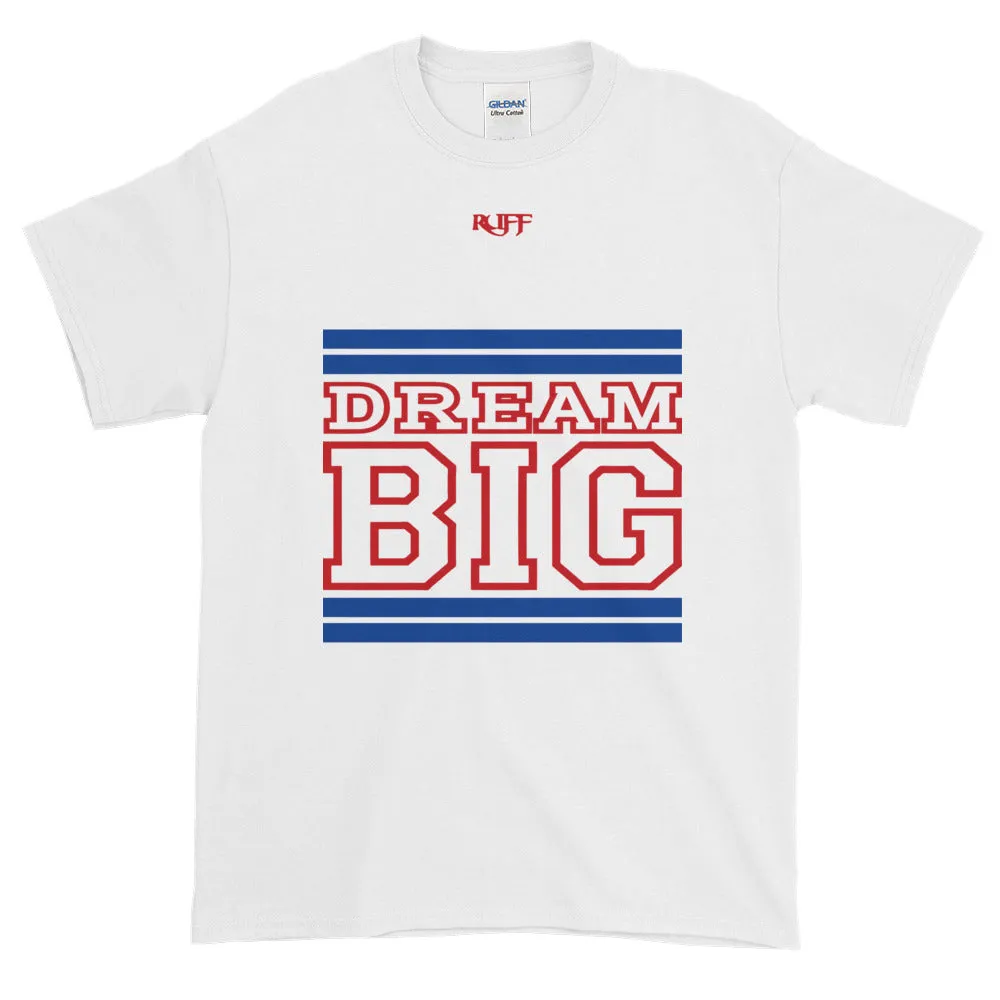 White Royal Blue and Red Short-Sleeve T-Shirt