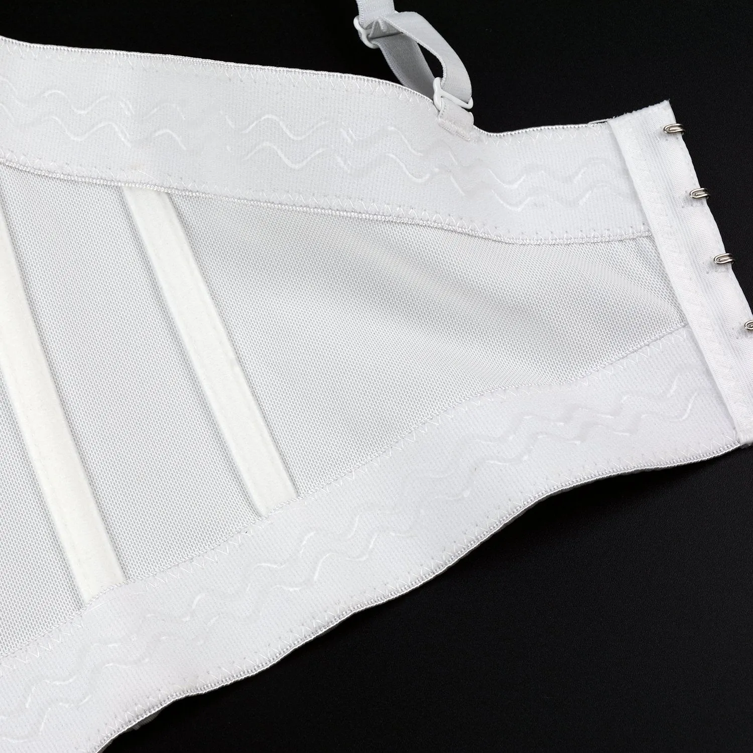 Women's Embroidery Floral Sexy Bustier Crop Top Smooth Corset Bra Tops White
