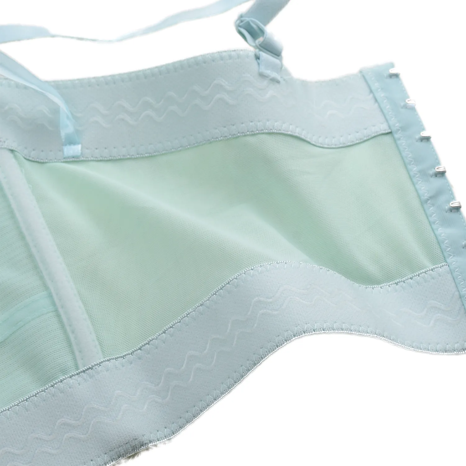 Women's Mesh Bustier Crop Top Push Up Corset Tops Bra Green