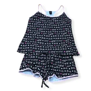 Women's Two Piece Cotton Jersey Knit Boxer Set with Short Cami