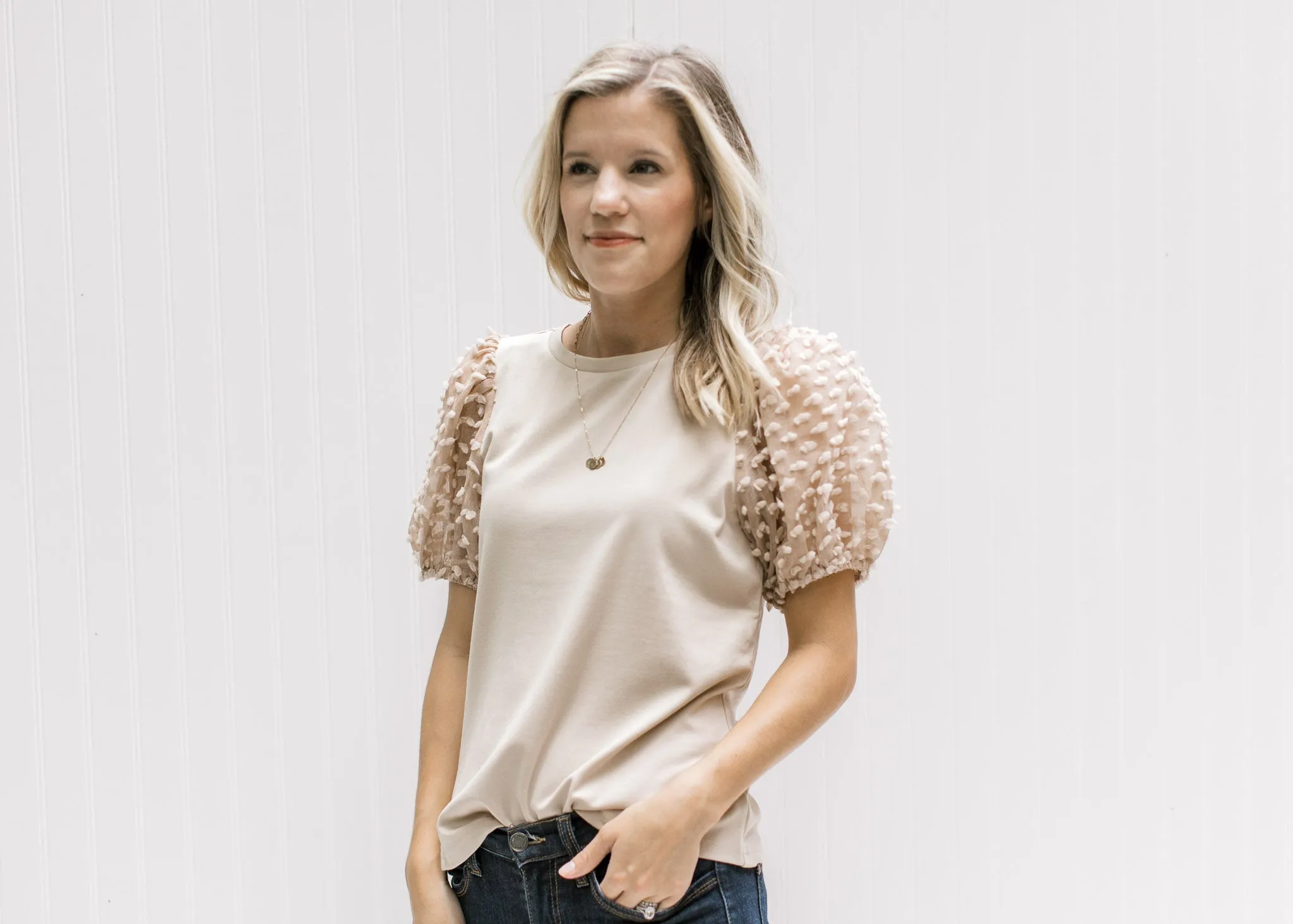X Fun Flair Sleeve Detail Top